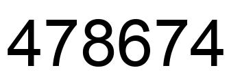 Number 478674 black image