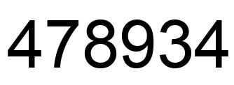Number 478934 black image