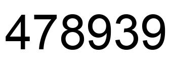 Number 478939 black image