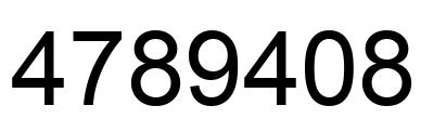 Number 4789408 black image