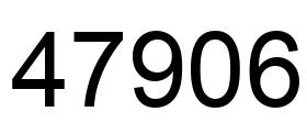 Número 47906 imagen negro