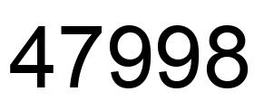 Number 47998 black image