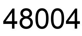 Número 48004 imagen negro
