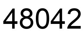 Number 48042 black image