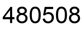 Number 480508 black image