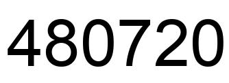 Número 480720 imagen negro