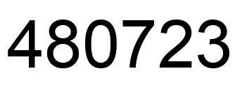 Número 480723 imagen negro