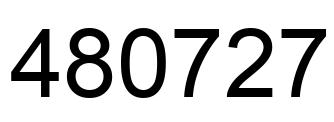 Number 480727 black image