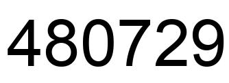 Number 480729 black image