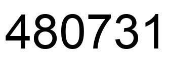 Number 480731 black image