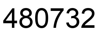 Number 480732 black image