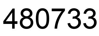 Number 480733 black image