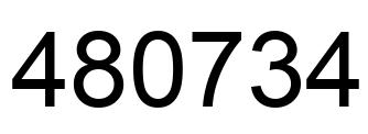 Number 480734 black image