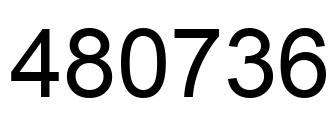 Number 480736 black image