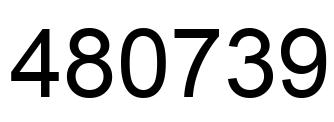 Number 480739 black image