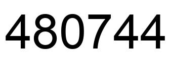 Number 480744 black image