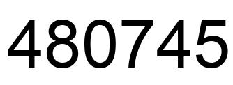 Number 480745 black image