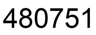 Número 480751 imagen negro