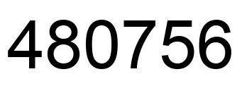 Number 480756 black image