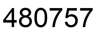 Número 480757 imagen negro