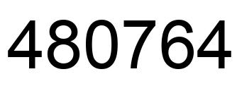 Number 480764 black image