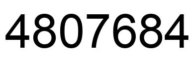 Número 4807684 imagen negro
