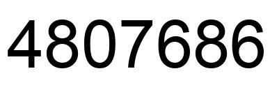 Number 4807686 black image