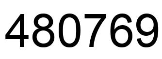 Number 480769 black image