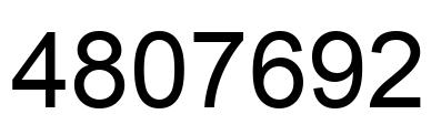 Number 4807692 black image