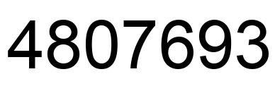 Number 4807693 black image