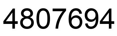 Number 4807694 black image
