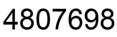 Number 4807698 black image