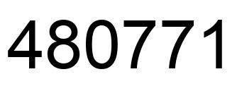 Number 480771 black image