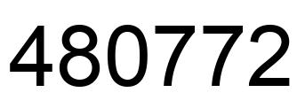 Number 480772 black image