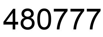 Número 480777 imagen negro
