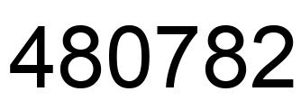 Número 480782 imagen negro