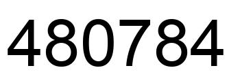 Number 480784 black image