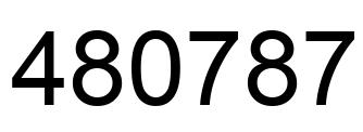 Number 480787 black image