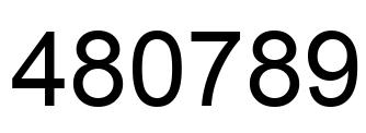Number 480789 black image