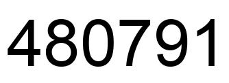 Número 480791 imagen negro