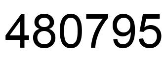 Número 480795 imagen negro