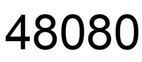 Número 48080 imagen negro
