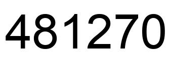 Número 481270 imagen negro