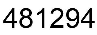 Number 481294 black image