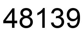 Number 48139 black image