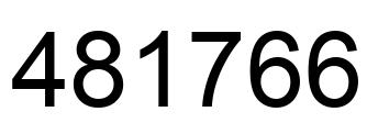 Número 481766 imagen negro