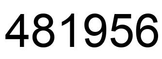 Número 481956 imagen negro