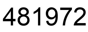 Número 481972 imagen negro