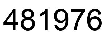 Number 481976 black image