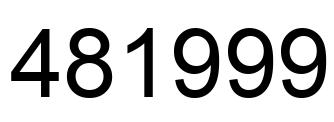 Número 481999 imagen negro